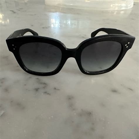 celine cl40002u black|CELINE Square Sunglasses CL40002U Black .